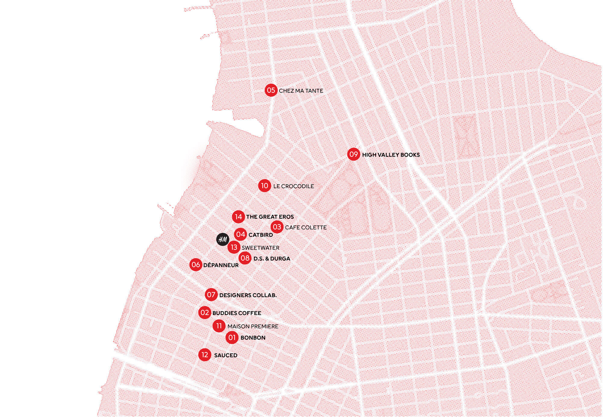 H&M Williamsburg Neighbors Map